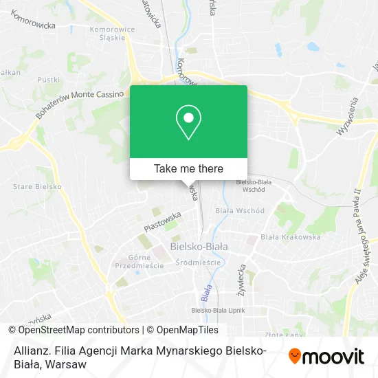 Allianz. Filia Agencji Marka Mynarskiego Bielsko-Biała map