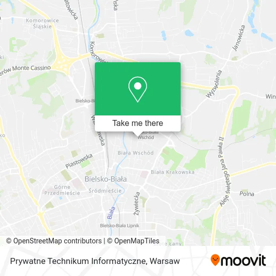 Карта Prywatne Technikum Informatyczne