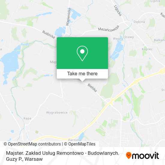 Majster. Zakład Usług Remontowo - Budowlanych. Guzy P. map