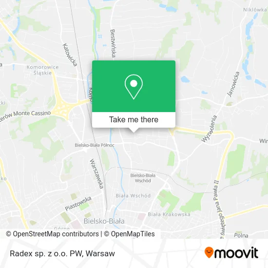 Radex sp. z o.o. PW map