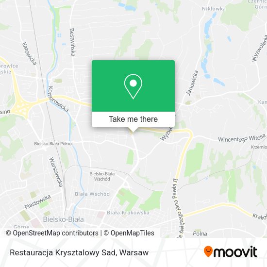 Restauracja Krysztalowy Sad map