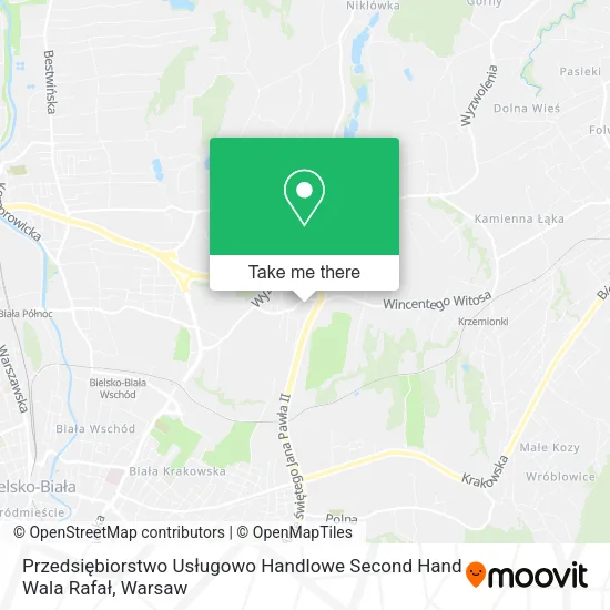 Карта Przedsiębiorstwo Usługowo Handlowe Second Hand Wala Rafał
