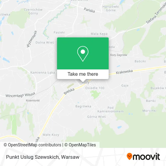 Карта Punkt Uslug Szewskich