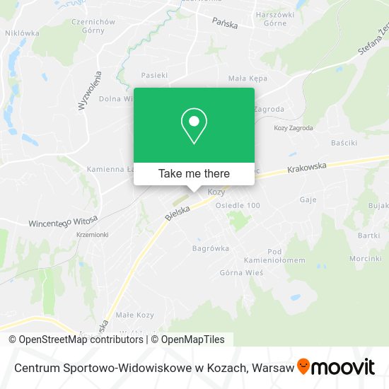 Centrum Sportowo-Widowiskowe w Kozach map