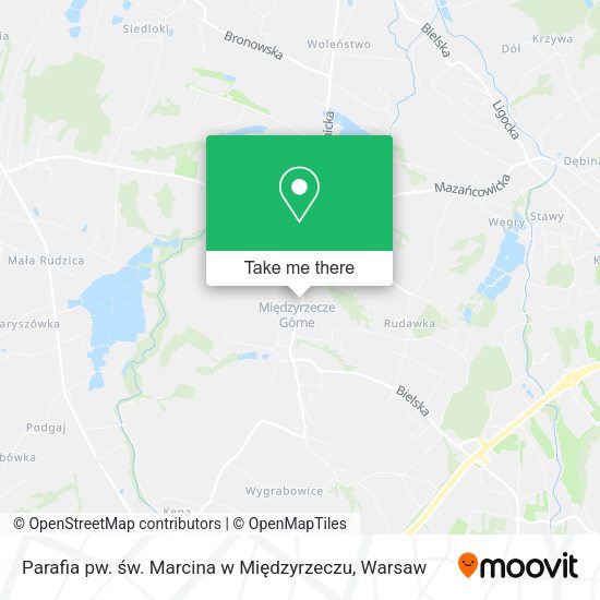 Parafia pw. św. Marcina w Międzyrzeczu map