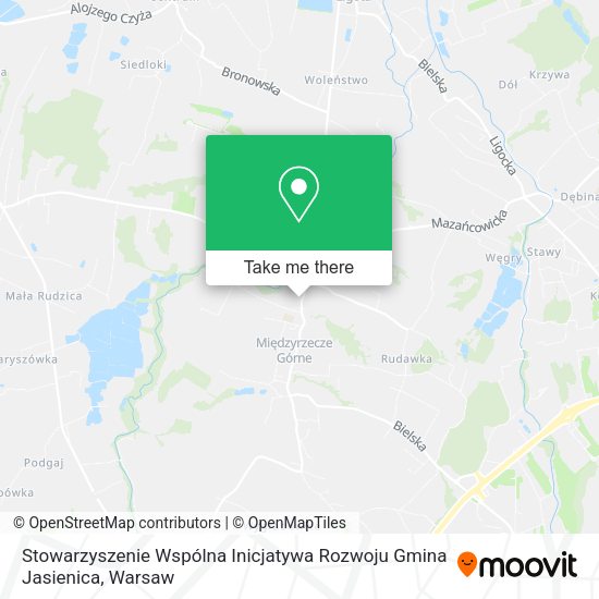 Stowarzyszenie Wspólna Inicjatywa Rozwoju Gmina Jasienica map