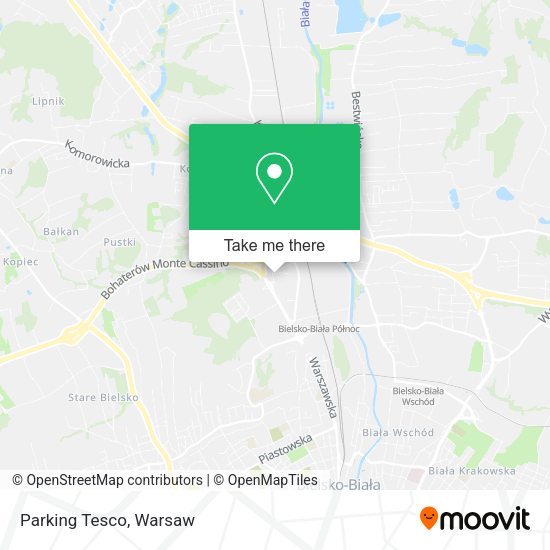 Parking Tesco map