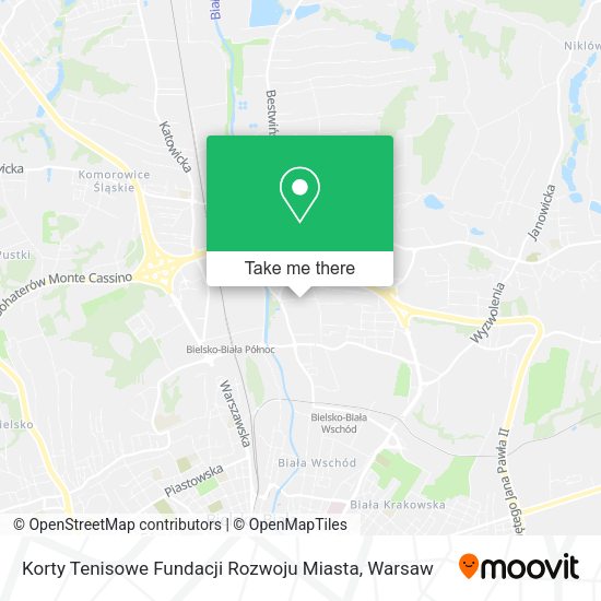 Korty Tenisowe Fundacji Rozwoju Miasta map