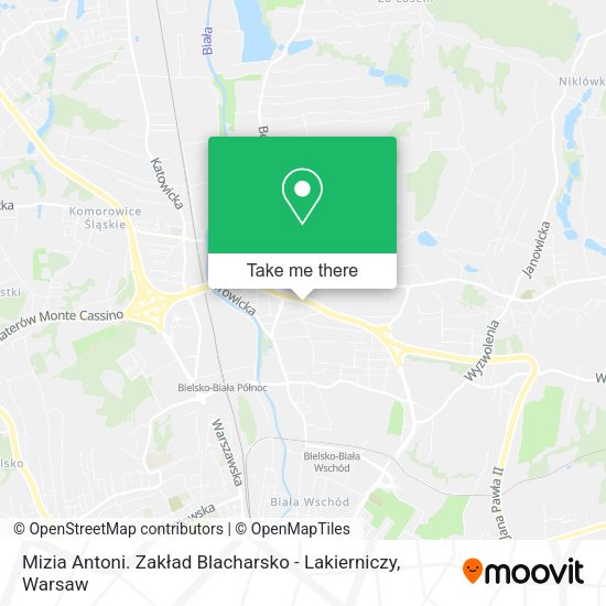 Mizia Antoni. Zakład Blacharsko - Lakierniczy map