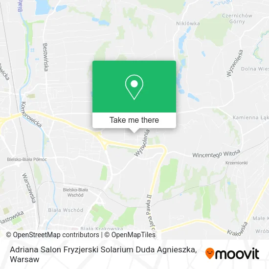 Карта Adriana Salon Fryzjerski Solarium Duda Agnieszka