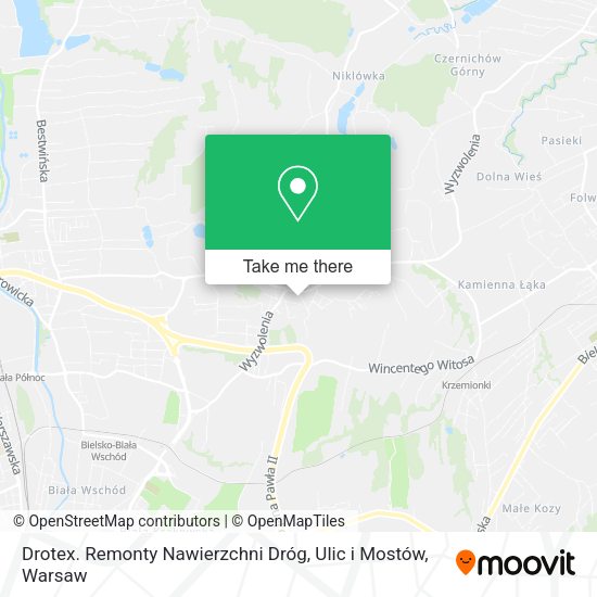 Drotex. Remonty Nawierzchni Dróg, Ulic i Mostów map