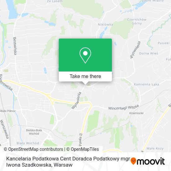 Kancelaria Podatkowa Cent Doradca Podatkowy mgr Iwona Szadkowska map