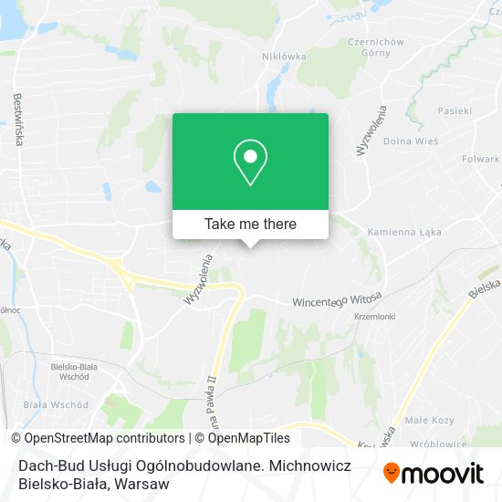 Dach-Bud Usługi Ogólnobudowlane. Michnowicz Bielsko-Biała map