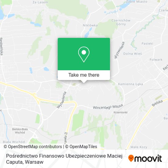 Pośrednictwo Finansowo Ubezpieczeniowe Maciej Caputa map