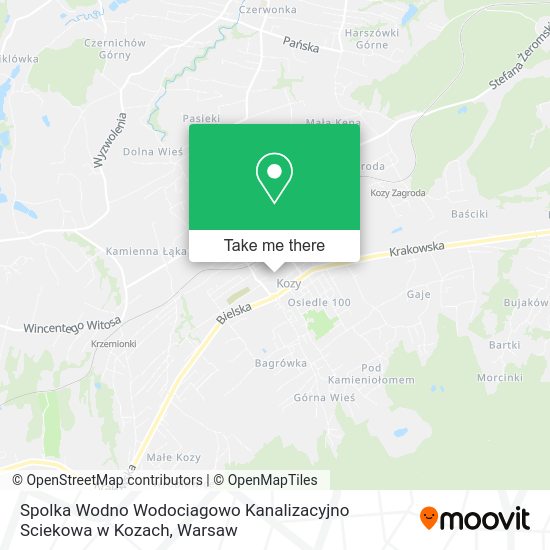 Spolka Wodno Wodociagowo Kanalizacyjno Sciekowa w Kozach map