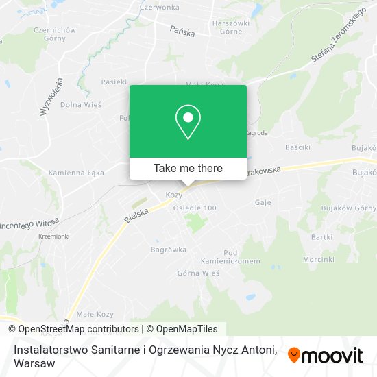 Instalatorstwo Sanitarne i Ogrzewania Nycz Antoni map