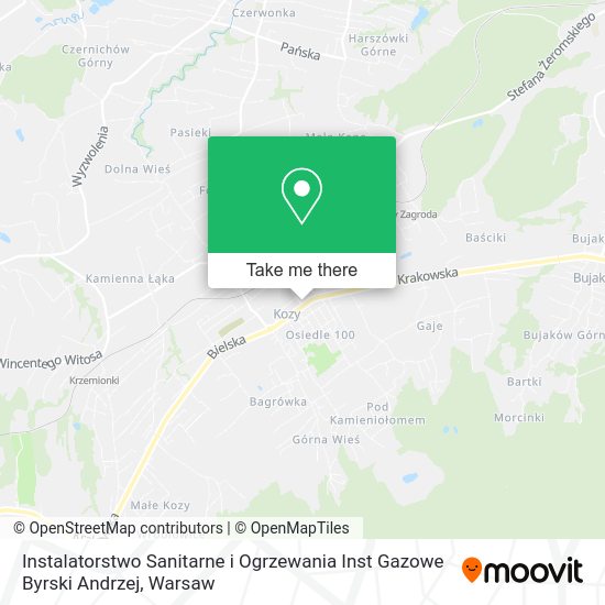 Instalatorstwo Sanitarne i Ogrzewania Inst Gazowe Byrski Andrzej map