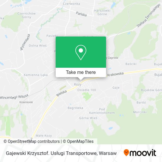 Gajewski Krzysztof. Usługi Transportowe map