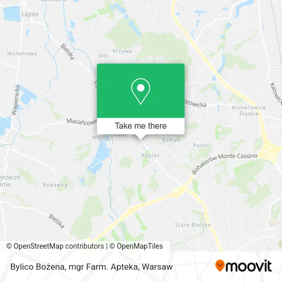 Карта Bylico Bożena, mgr Farm. Apteka