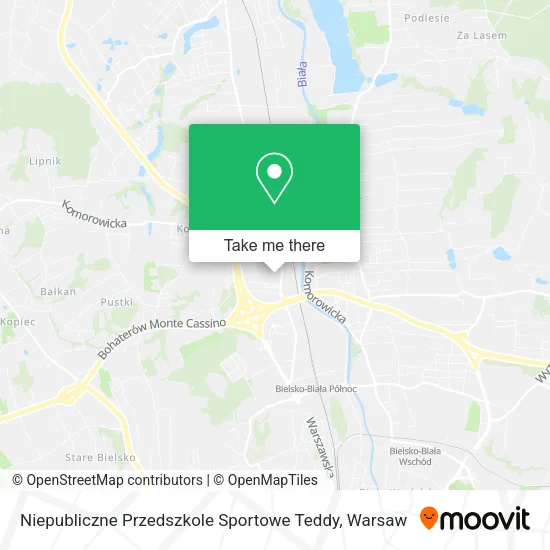 Карта Niepubliczne Przedszkole Sportowe Teddy