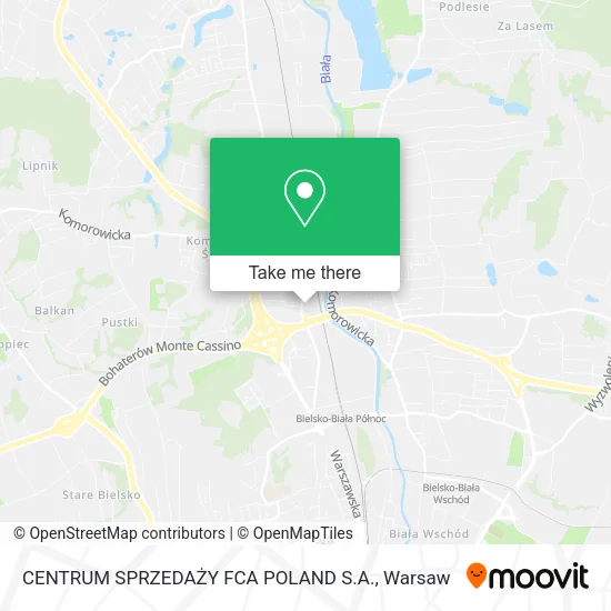 Карта CENTRUM SPRZEDAŻY FCA POLAND S.A.