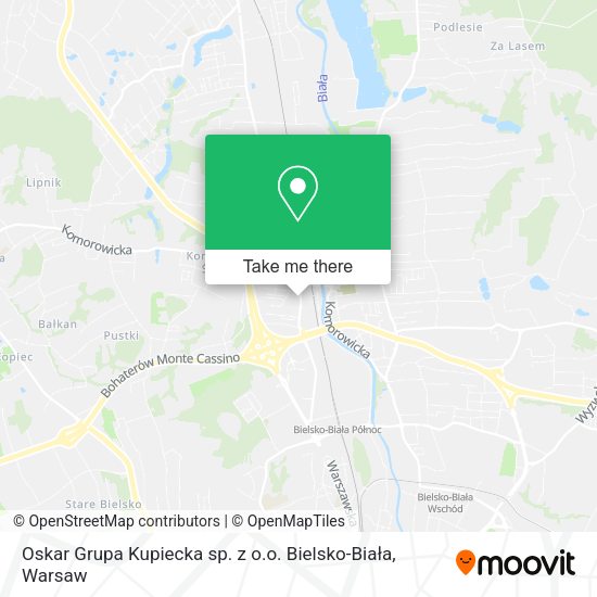 Oskar Grupa Kupiecka sp. z o.o. Bielsko-Biała map