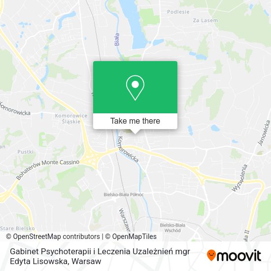 Gabinet Psychoterapii i Leczenia Uzależnień mgr Edyta Lisowska map