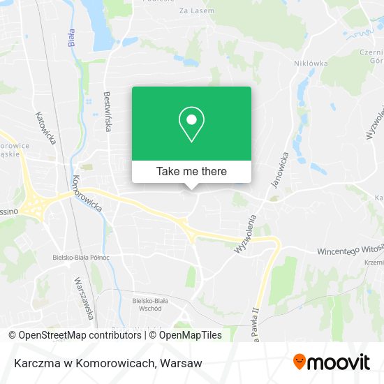 Karczma w Komorowicach map