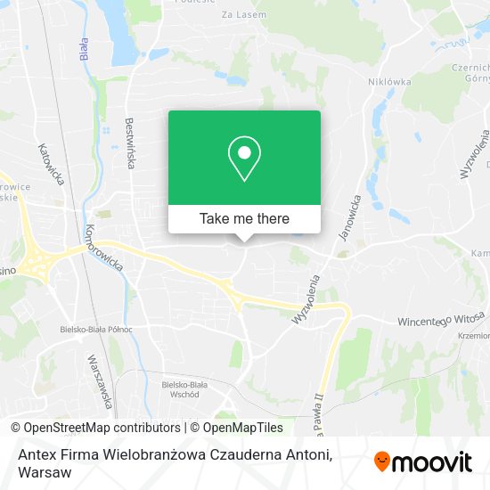 Antex Firma Wielobranżowa Czauderna Antoni map