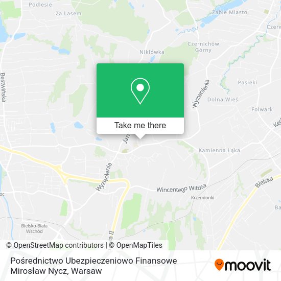 Pośrednictwo Ubezpieczeniowo Finansowe Mirosław Nycz map