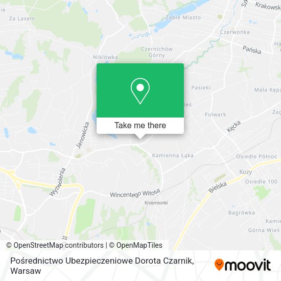 Pośrednictwo Ubezpieczeniowe Dorota Czarnik map