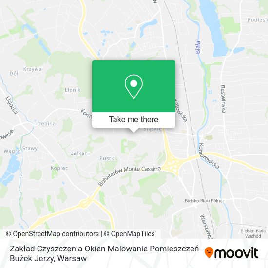 Zakład Czyszczenia Okien Malowanie Pomieszczeń Bużek Jerzy map