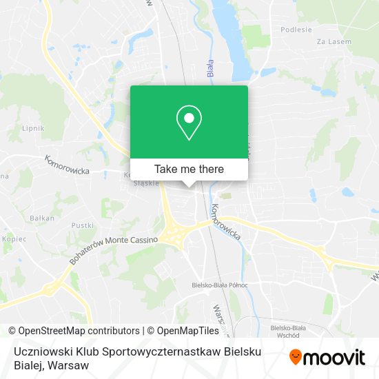 Uczniowski Klub Sportowyczternastkaw Bielsku Bialej map