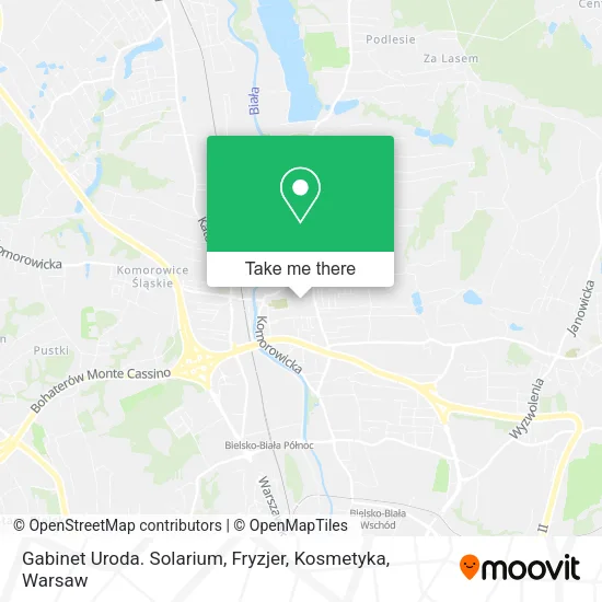 Gabinet Uroda. Solarium, Fryzjer, Kosmetyka map