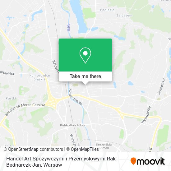 Handel Art Spozywczymi i Przemyslowymi Rak Bednarczk Jan map