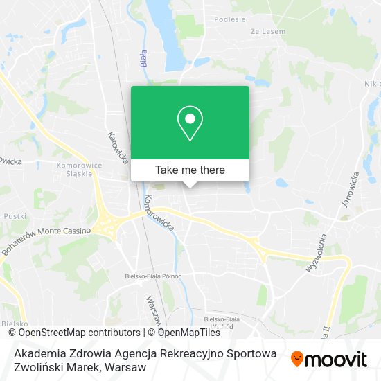 Akademia Zdrowia Agencja Rekreacyjno Sportowa Zwoliński Marek map