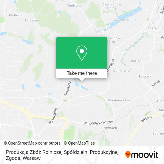 Produkcja Zbóż Rolniczej Spółdzielni Produkcyjnej Zgoda map