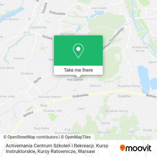 Карта Activemania Centrum Szkoleń i Rekreacji. Kursy Instruktorskie, Kursy Ratownicze
