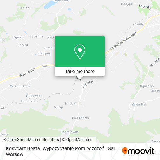 Kosycarz Beata. Wypożyczanie Pomieszczeń i Sal map