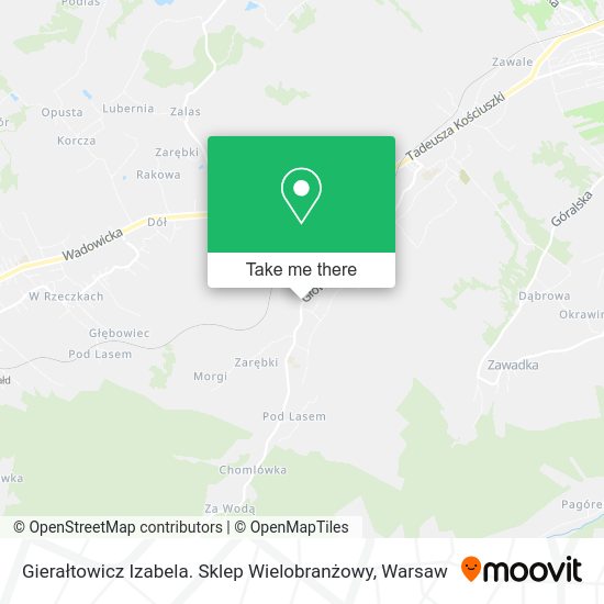 Gierałtowicz Izabela. Sklep Wielobranżowy map