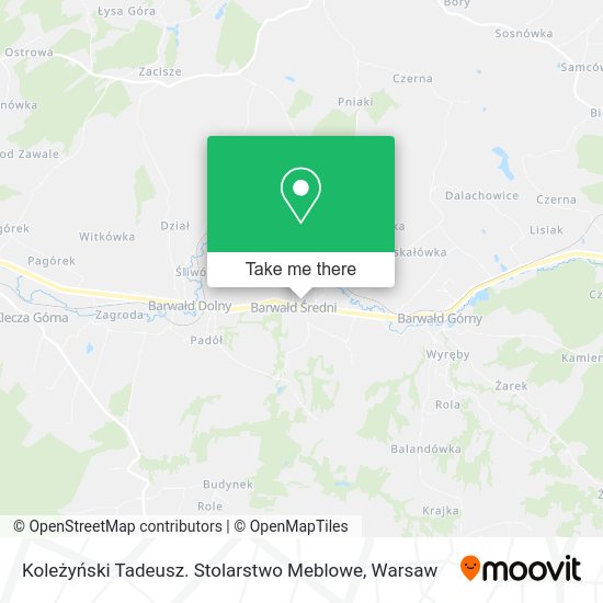 Koleżyński Tadeusz. Stolarstwo Meblowe map