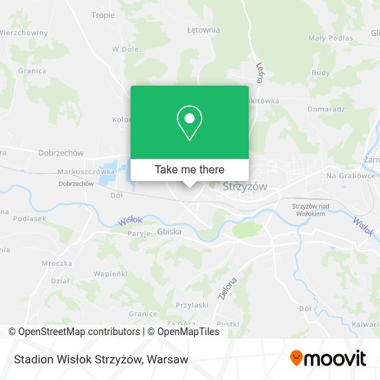 Stadion Wisłok Strzyżów map