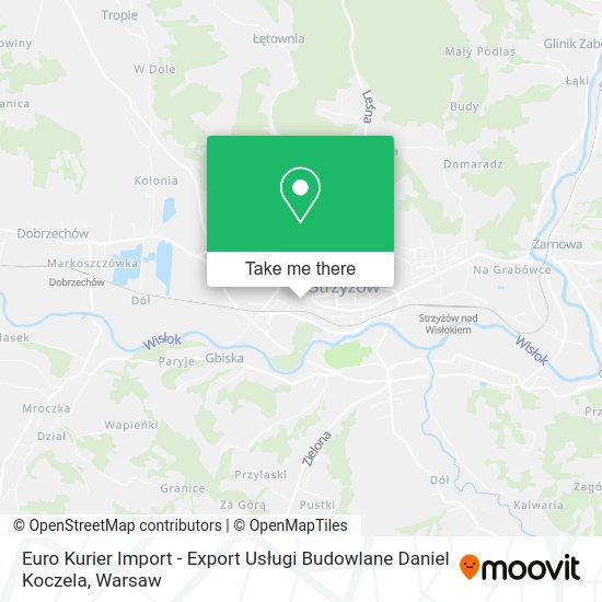 Euro Kurier Import - Export Usługi Budowlane Daniel Koczela map
