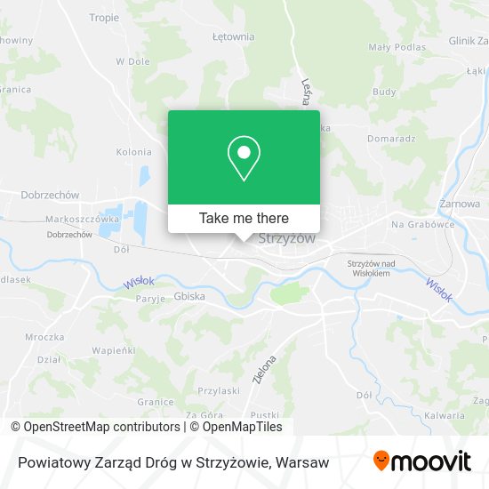 Powiatowy Zarząd Dróg w Strzyżowie map