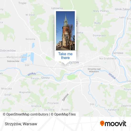 Strzyżów map