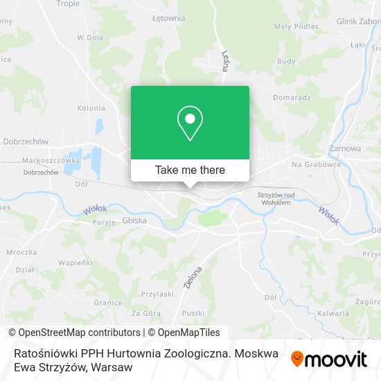 Ratośniówki PPH Hurtownia Zoologiczna. Moskwa Ewa Strzyżów map