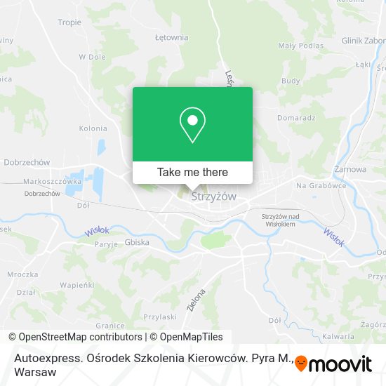 Autoexpress. Ośrodek Szkolenia Kierowców. Pyra M. map