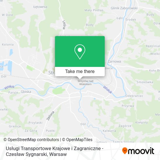 Usługi Transportowe Krajowe i Zagraniczne - Czesław Sygnarski map