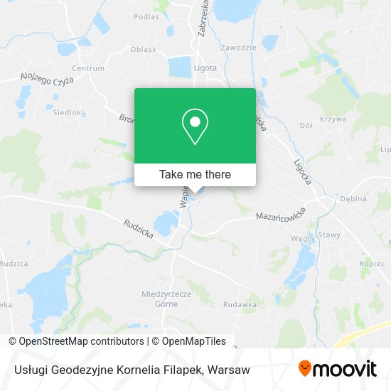 Usługi Geodezyjne Kornelia Filapek map