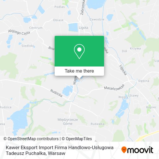 Kawer Eksport Import Firma Handlowo-Usługowa Tadeusz Puchałka map